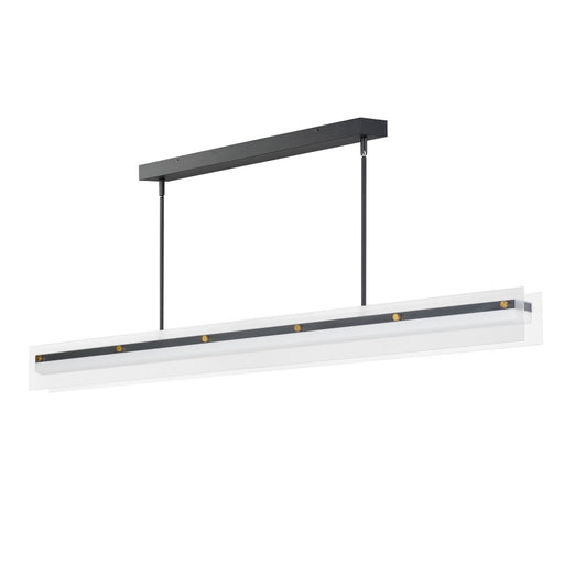 Spectre LED Linear Pendant in Black / Natural Aged Brass