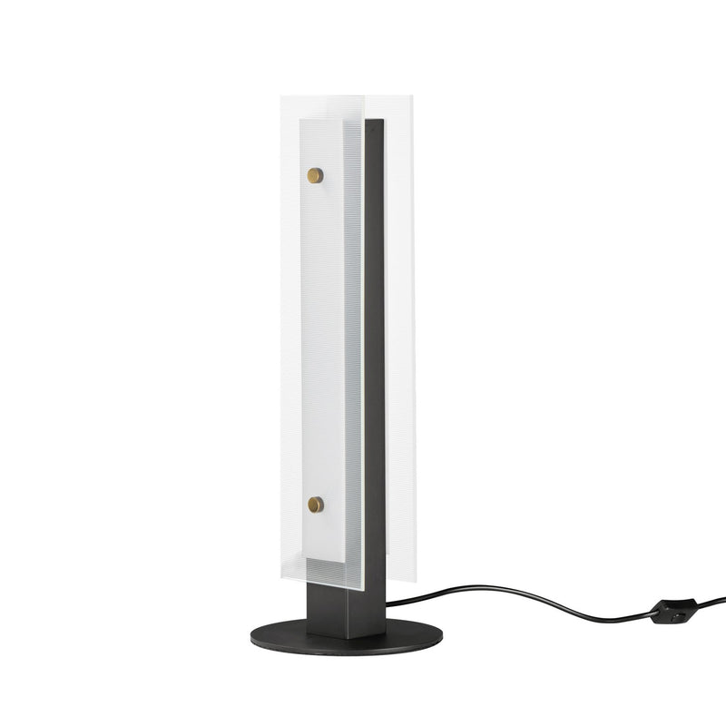 Spectre LED Table Lamp in Black / Natural Aged Brass