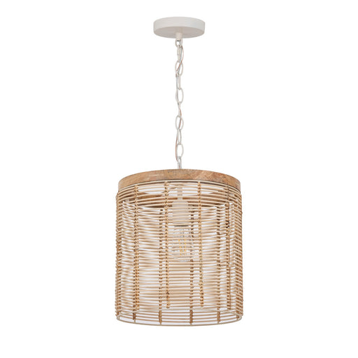 Vannerie One Light Pendant in Ecru