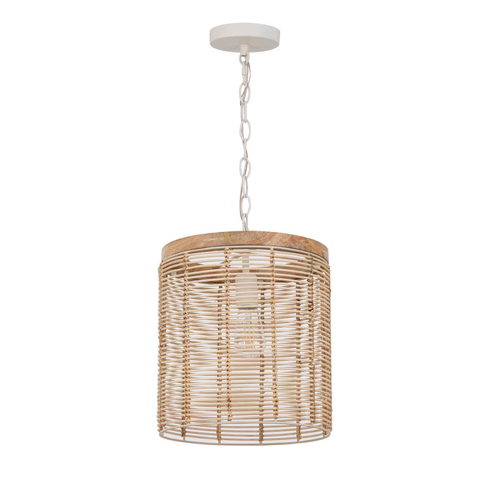 Vannerie One Light Pendant in Ecru
