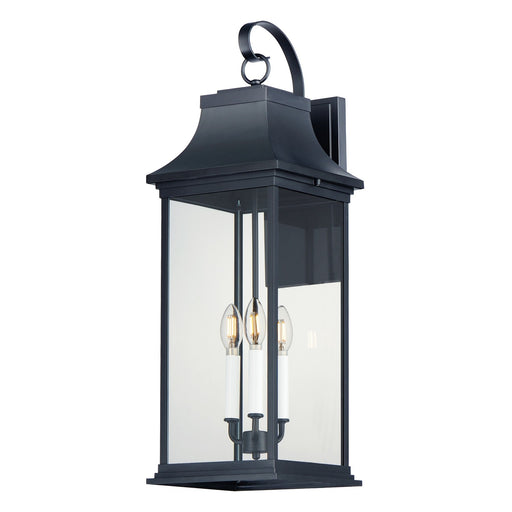 Vicksburg Three Light Outdoor Wall Sconce in Black