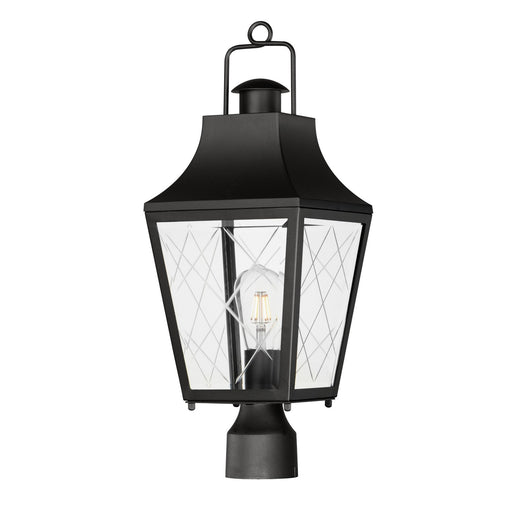 Storybook One Light Outdoor Post Mount in Black
