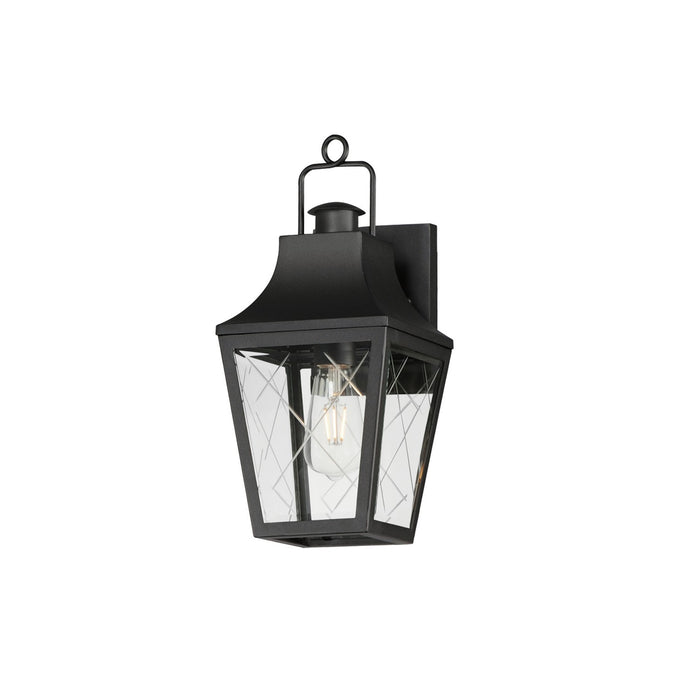 Storybook One Light Outdoor Wall Sconce in Black