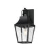 Storybook One Light Outdoor Wall Sconce in Black