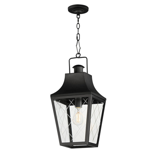 Storybook One Light Outdoor Pendant in Black