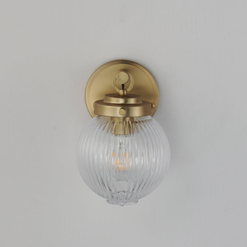 Kasbah 1 Light Wall Sconce in Satin Brass