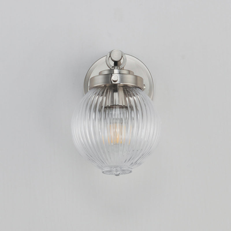 Kasbah 1 Light Wall Sconce in Satin Nickel