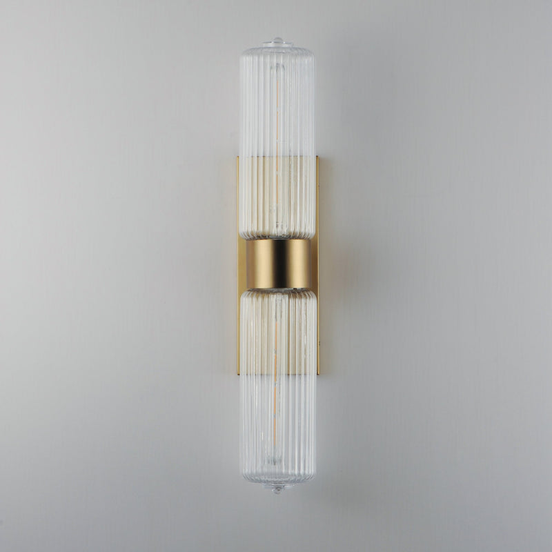 Kasbah 2 Light Wall Sconce in Satin Brass