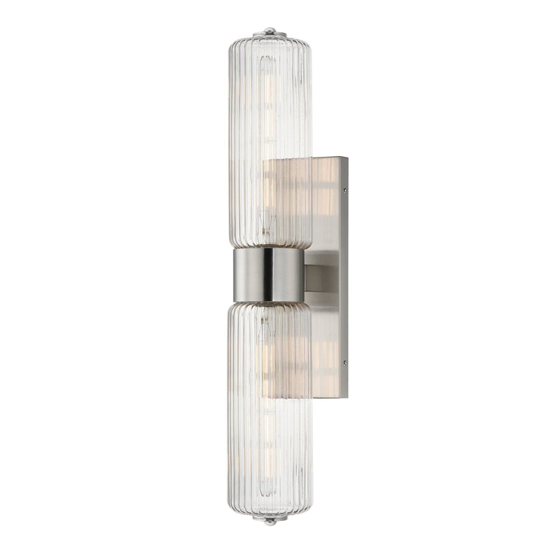 Kasbah 2 Light Wall Sconce in Satin Nickel