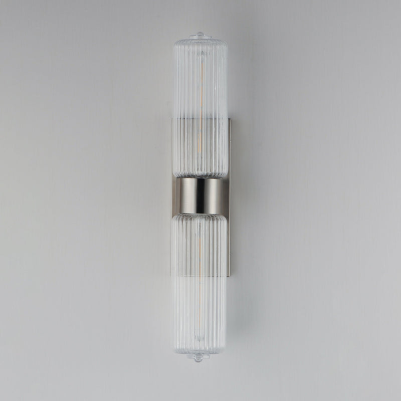Kasbah 2 Light Wall Sconce in Satin Nickel