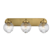Kasbah 3 Light Bath Vanity in Satin Brass