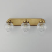 Kasbah 3 Light Bath Vanity in Satin Brass