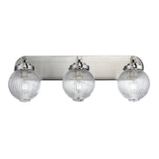 Kasbah 3 Light Bath Vanity in Satin Nickel