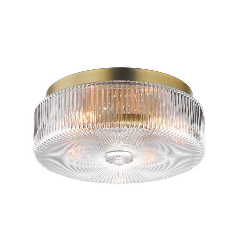 Kasbah 4 Light Flush Mount in Satin Brass