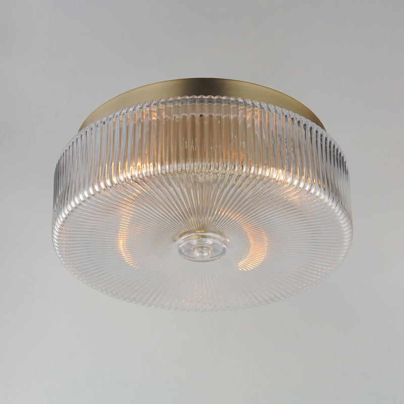 Kasbah 4 Light Flush Mount in Satin Brass