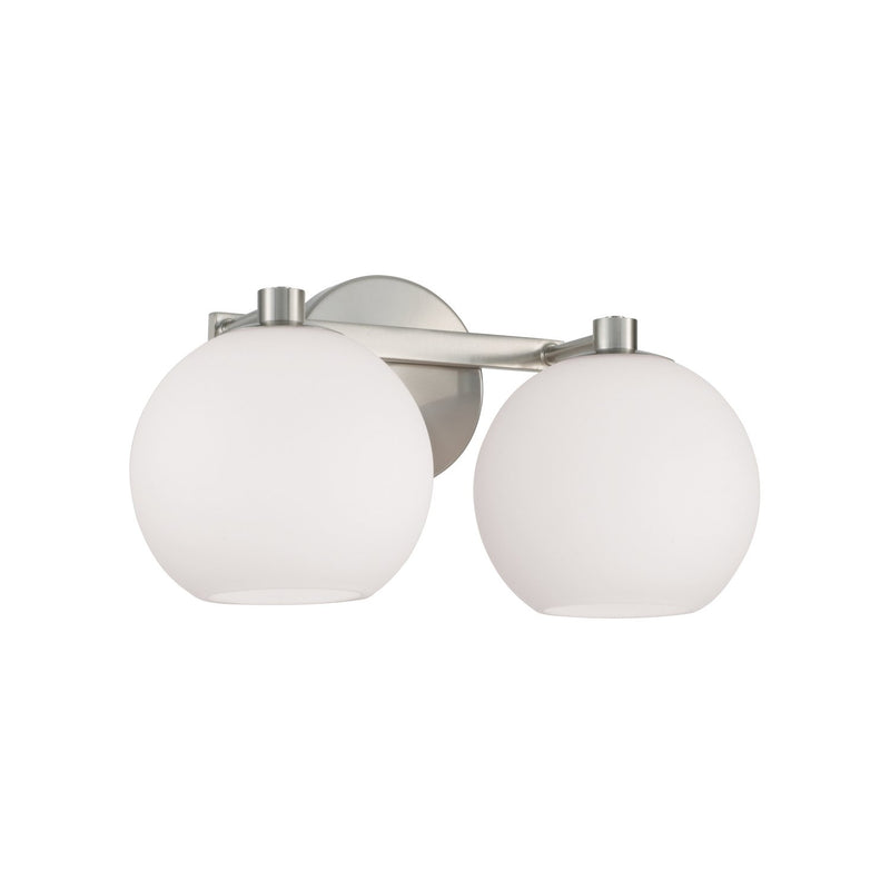 Ansley 2-Light Bath Vanity Light in Brushed Nickel