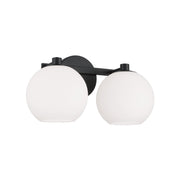 Ansley 2-Light Bath Vanity Light in Matte Black