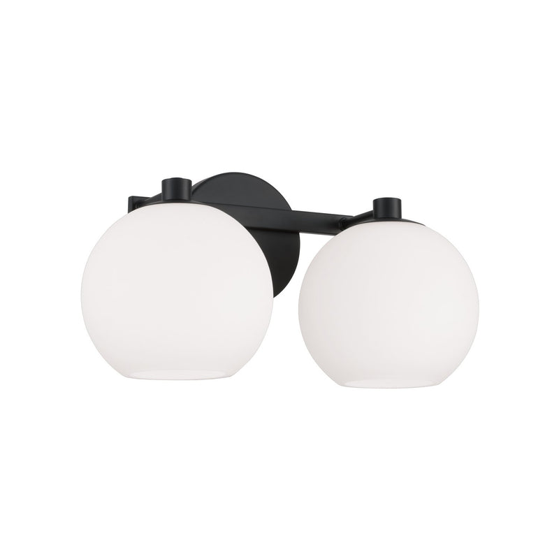 Ansley 2-Light Bath Vanity Light in Matte Black