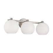 Ansley 3-Light Bath Vanity Light in Brushed Nickel