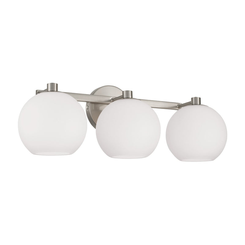 Ansley 3-Light Bath Vanity Light in Brushed Nickel