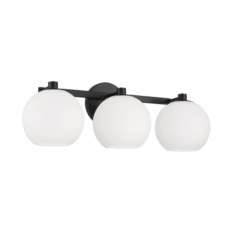 Ansley 3-Light Bath Vanity Light in Matte Black