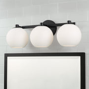 Ansley 3-Light Bath Vanity Light in Matte Black