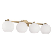 Ansley 4-Light Bath Vanity Light in Aged Brass