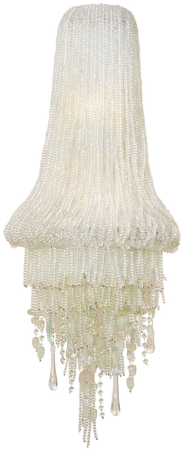 Crystal Reign Large 2-Light Wall Sconce in Polished Nickel
