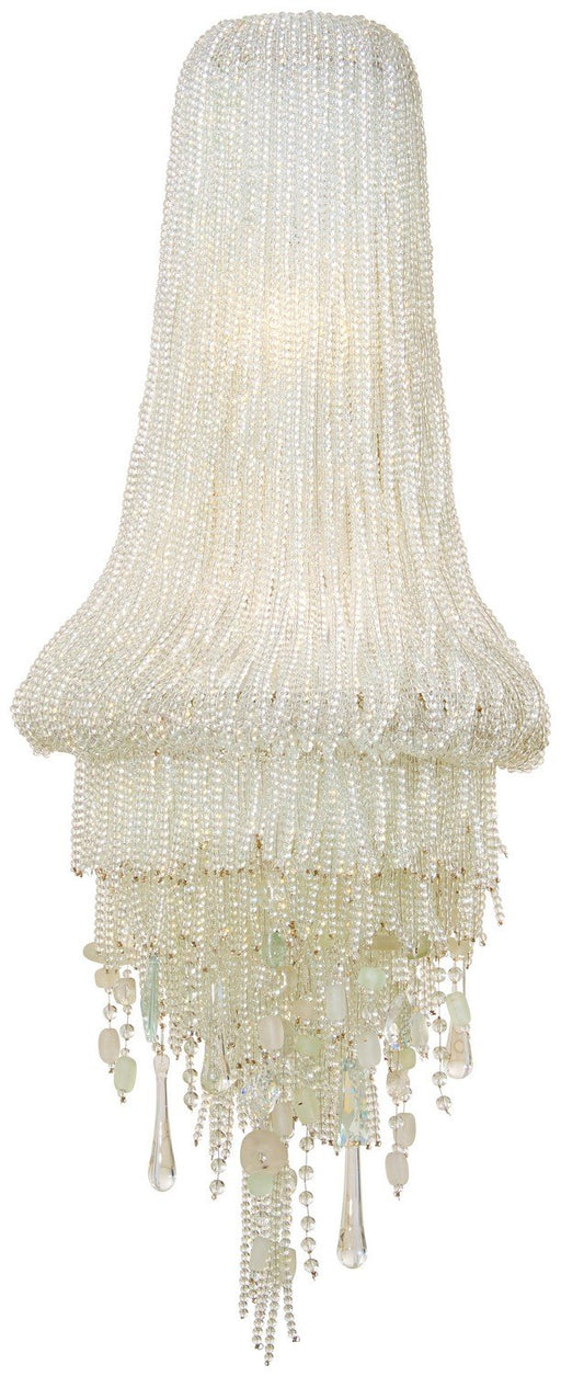 Crystal Reign Large 2-Light Wall Sconce in Polished Nickel
