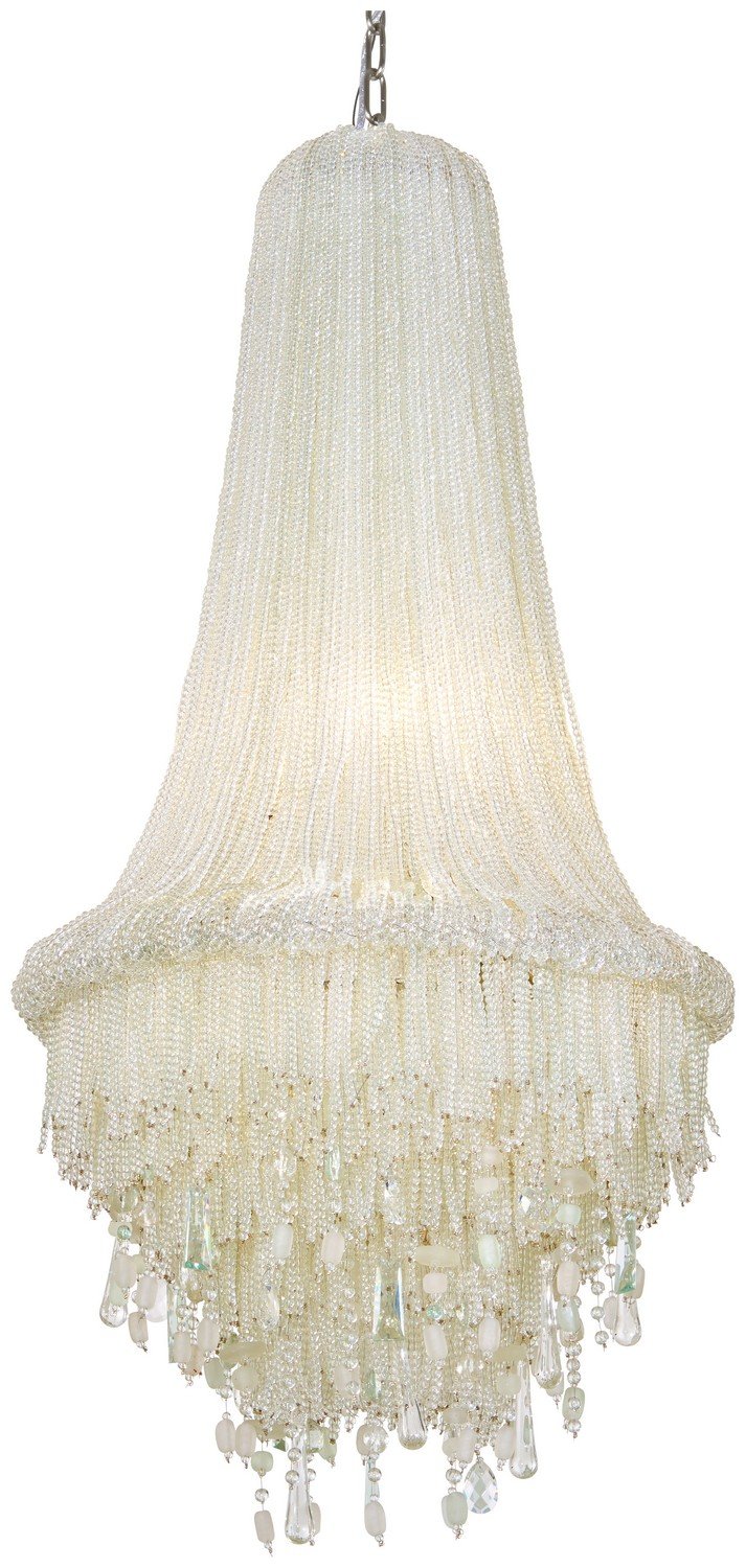 Crystal Reign 4-Light Chandelier in Polished Nickel