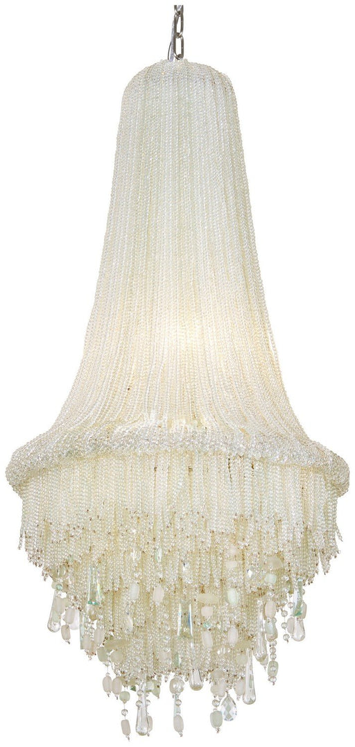 Crystal Reign 4-Light Chandelier in Polished Nickel