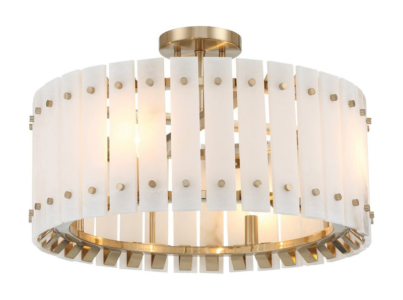 Bardon 4-Light Semi-Flush Mount in Celeste Brass
