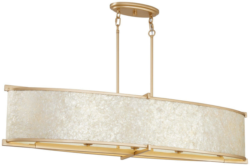 Sommers Bend 5-Light Linear Chandelier in Fawn Gold