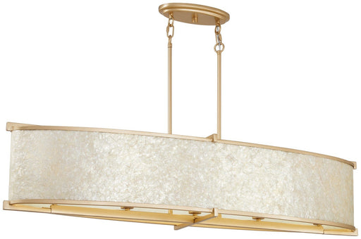 Sommers Bend 5-Light Linear Chandelier in Fawn Gold