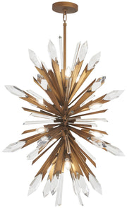 Elsa 26" 12-Light Chandelier in Painted Gold