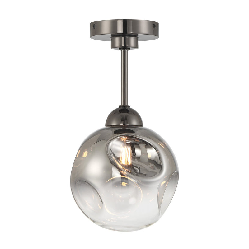 Neveh Semi-Flush Mount in Gun Metal