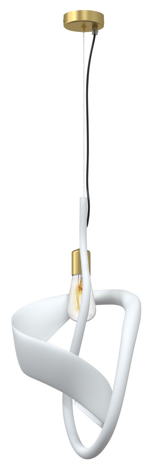Jaxy Pendant in White Frosted Glass