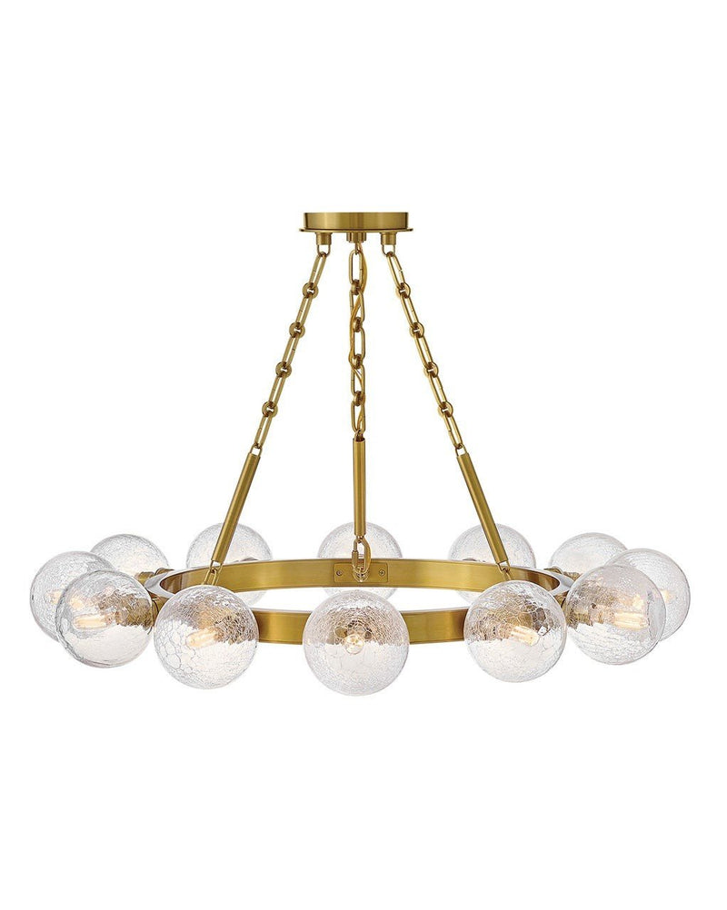 Coco 12-Light Chandelier in Lacquered Brass