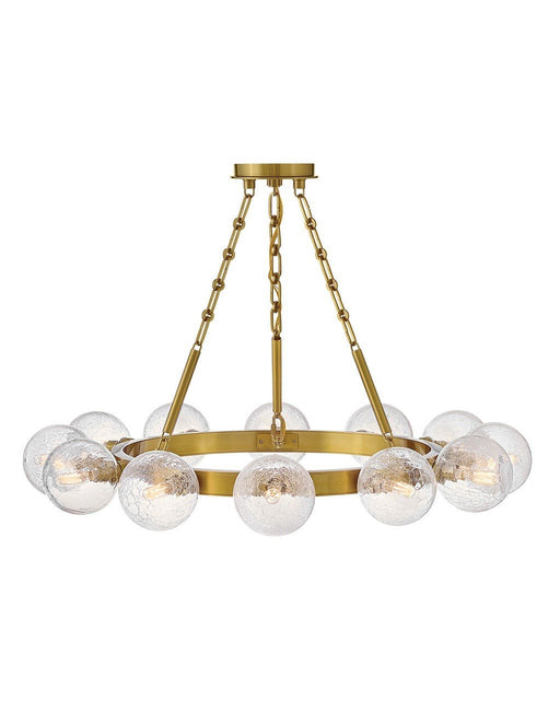 Coco 12-Light Chandelier in Lacquered Brass