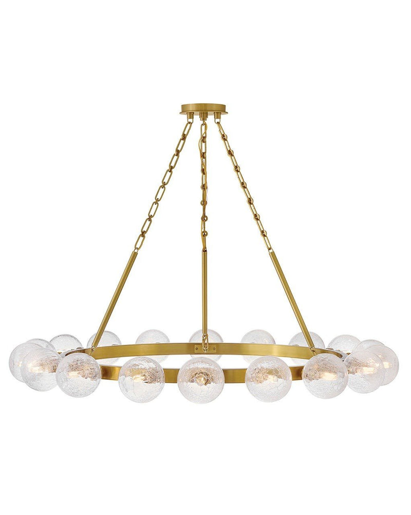Coco 18-Light Chandelier in Lacquered Brass