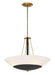 Bax Four Light Pendant in Sand Coal & Soft Brass