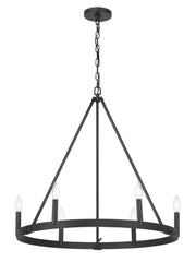 Dutton 6-Light Chandelier in Black Coal