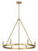 Dutton Six Light Chandelier in Signature Brass
