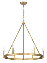 Dutton 6-Light Chandelier in Signature Brass