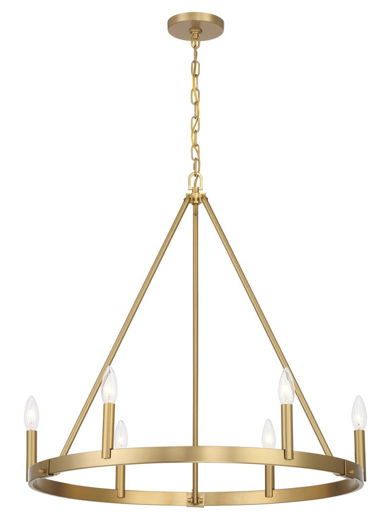 Dutton 6-Light Chandelier in Signature Brass