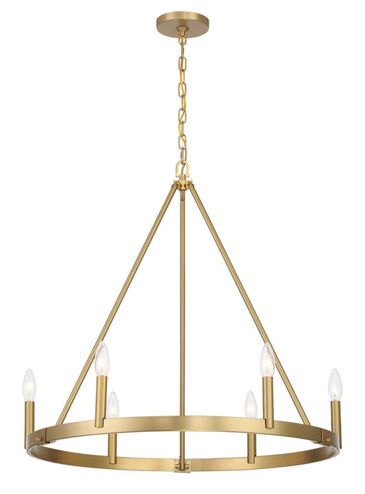 Dutton 6-Light Chandelier in Signature Brass