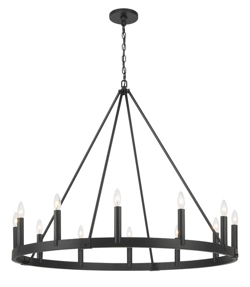Dutton 12 Light Chandelier in Coal