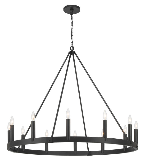 Dutton 12 Light Chandelier in Coal