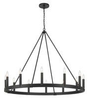 Dutton 12-Light Chandelier in Coal Black