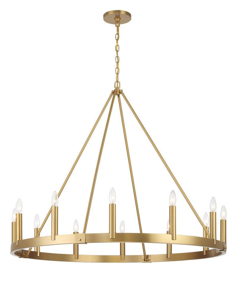 Dutton 12-Light Chandelier in Signature Brass